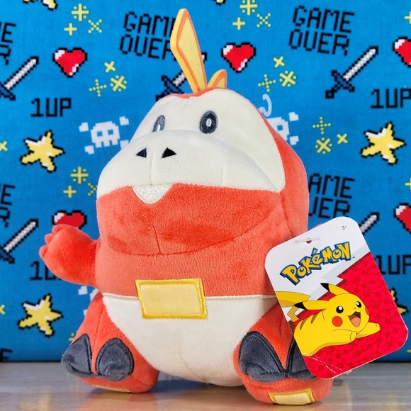 Jazwares Pokemon Fuecoco 8" UltraSoft Video Game Toy Plush NWT - Picture 6 of 9